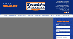 Desktop Screenshot of franksautosacramento.net