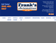 Tablet Screenshot of franksautosacramento.net
